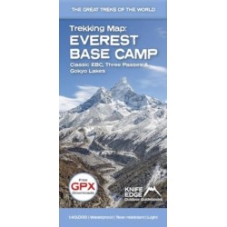 Everest Base Camp Trekking Map: Classic EBC, Three Passes and Gokyo Lakes