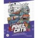 Pixel Cats: Fun and Relaxing Coloring Pages with Adorable Cats and Cute Cityscapes