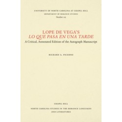 Lope De Vega's Lo Que Pasa En Una Tarde: A Critical, Annotated Edition of the Autograph Manuscript