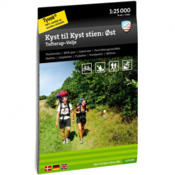 Kyst til Kyst Stien øst : Tofterup - Vejle  1:25 000