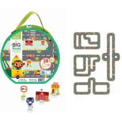 Mit Store vejlpuslespil med figurer: Leg med dine egne biler