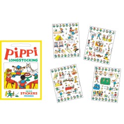 Pippi Stickers -  Pippi og Venner med 130 klistermærker: Pippi Langstrømpe Klistermærker