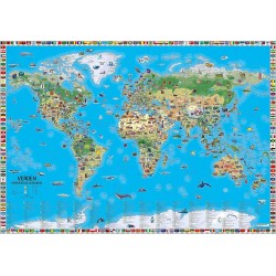 Børneverdenskort (12 stk. i et display)