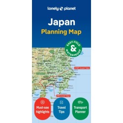 Lonely Planet Japan Planning Map: Durable, Waterproof, Easy-Fold Travel Map with Attractions, Itineraries & Transport Guide | Handy Slipcase for Japan Adventures