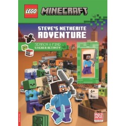 LEGO® Minecraft®: Steve’s Netherite Adventure Search & Find Sticker Activity (with Steve minifigure and sword)