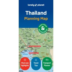 Lonely Planet Thailand Planning Map: Durable Waterproof Travel Map with Easy-Fold Format, Itineraries & Transport Guide for Bangkok, Chiang Mai, Phuket & More