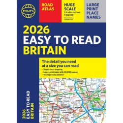 2026 Philip's Easy to Read Road Atlas of Britain: (A4 Paperback)