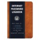 Internet Password Logbook (Cognac Leatherette): Keep track of: usernames, passwords, web addresses in one easy & organized location