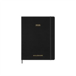 Moleskine 2026 13-Month Essential XXL Weekly Vertical Planner: Black