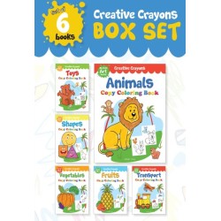 Colouring Books Super Boxset: Pack of 6 Crayon Copy Colour Books for Kids