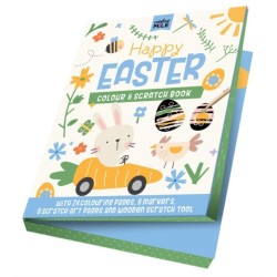 Happy Easter Colour & Scratch Book: Colour and Scratch Book