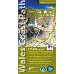 Isle of Anglesey Coast Path Map: 1:25,000 scale Ordnance Survey mapping for the entire Isle of Anglesey Coast Path
