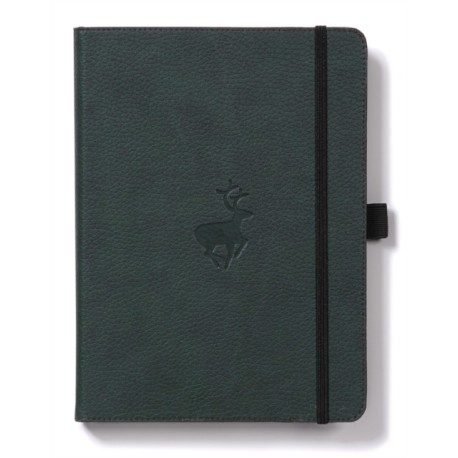 Dingbats A5+ Wildlife Green Deer Notebook - Dotted
