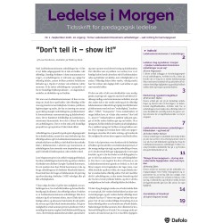 Ledelse i Morgen, Nr. 1. september 2018. 22. årgang. Tema: Ledelseskommisionens anbefalinger: Sæt retning for kerneopgaven