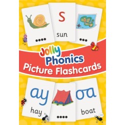 Jolly Phonics Picture Flash Cards: in Precursive Letters