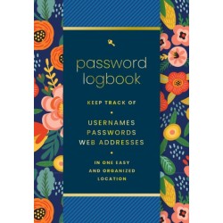 Password  Logbook (Hip Floral): Keep Track of Usernames, Passwords, Web Addresses in One Easy and Organized Location