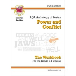 GCSE English Literature AQA Poetry Workbook: Power & Conflict Anthology (includes Answers)