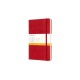 Moleskine Large Ruled Hardcover Notebook Scarlet Red