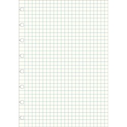 Filofax A5 Notebook refill - squared paper white