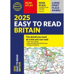 2025 Philip's Easy to Read Road Atlas of Britain: (A4 Paperback)