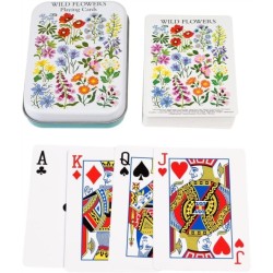 Playing cards in a tin - Wild Flowers