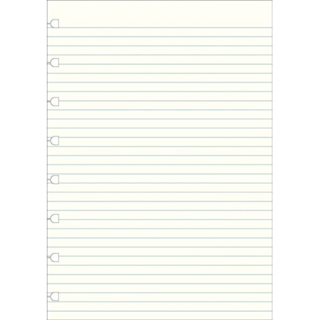 Filofax A5 Notebook refill - ruled paper white
