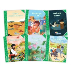 Jolly Phonics Folktales Green Readers (Level 3) Complete Set (1-6): in Precursive Letters (British English edition)