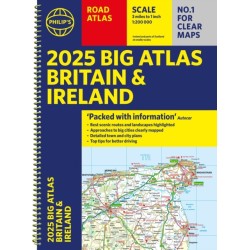2025 Philip's Big Road Atlas of Britain & Ireland: (A3 Spiral Binding)