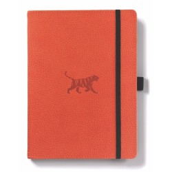 Dingbats A5+ Wildlife Orange Tiger Notebook - Dotted