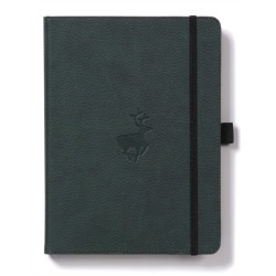 Dingbats A5+ Wildlife Green Deer Notebook - Plain