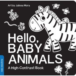 Hello, Baby Animals: A Durable High-Contrast Black-and-White Board Book for Newborns and Babies