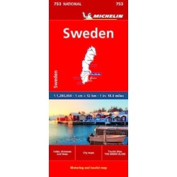 Sweden - Michelin National Map 753