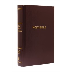 NKJV, Pew Bible, Large Print, Hardcover, Burgundy, Red Letter, Comfort Print: Holy Bible, New King James Version