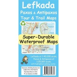 Lefkada, Paxos and Antipaxos Tour and Trail Maps