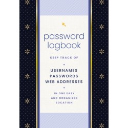 Password Logbook (Black & Gold): Keep Track of Usernames, Passwords, Web Addresses in One Easy and Organized Location