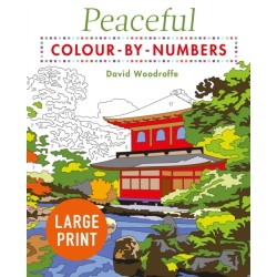 Large Print Peaceful Colour-by-Numbers
