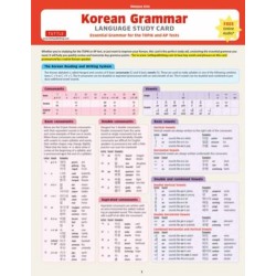 Korean Grammar Language Study Card: Essential Grammar Points for the TOPIK Test (Includes Online Audio)