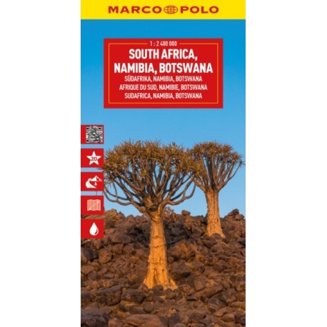 South Africa, Namibia & Botswana Marco Polo Map