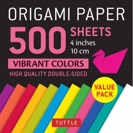 Origami Paper 500 sheets Vibrant Colors 4 (10 cm)