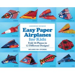 Easy Paper Airplanes for Kids Kit: Fold 36 Paper Planes in 12 Different Designs! (Includes 200 Stickers!)