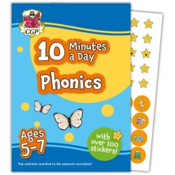 10 Minutes a Day Phonics for Ages 5-7 (with over 100 stickers)