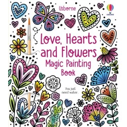 Love, Hearts and Flowers Magic Painting Book