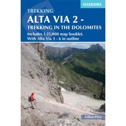Alta Via 2 - Trekking in the Dolomites: Includes 1:25,000 map booklet. With Alte Vie 3-6 in outline