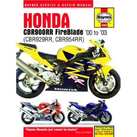 Honda CBR900RR FireBlade (00 - 03) Haynes Repair Manual