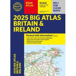 2025 Philip's Big Road Atlas of Britain & Ireland: (A3 Paperback)