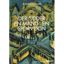 Der sidder en mand i en sporvogn