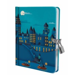 Harry Potter: Hogwarts Castle at Night Lock and Key Diary