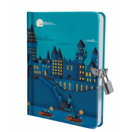 Harry Potter: Hogwarts Castle at Night Lock and Key Diary