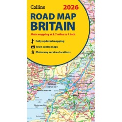 2026 Collins Road Map of Britain: Clear and Detailed Folded Map of Britain