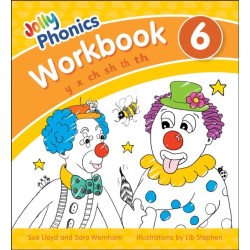 Jolly Phonics Workbook 6: in Precursive Letters (British English edition)